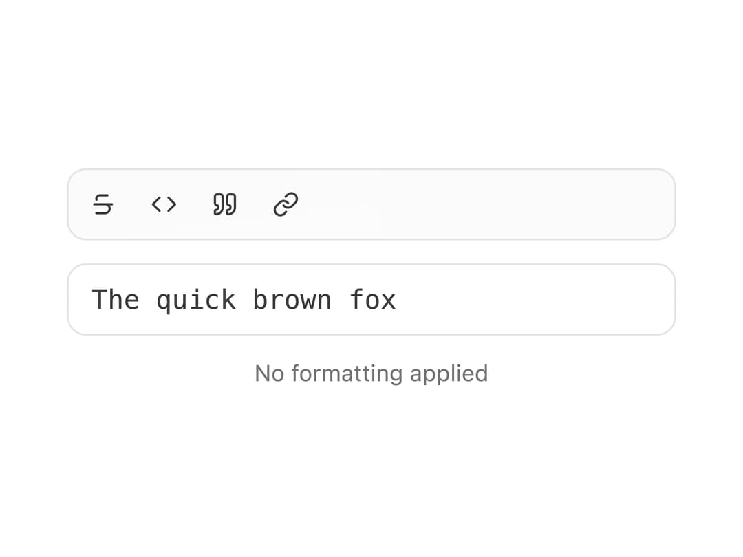 Formatting Toolbar preview