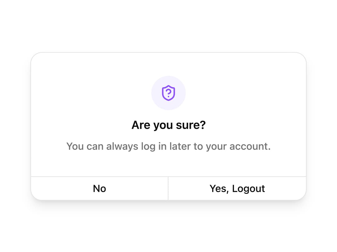 Logout Confirmation Dialog preview