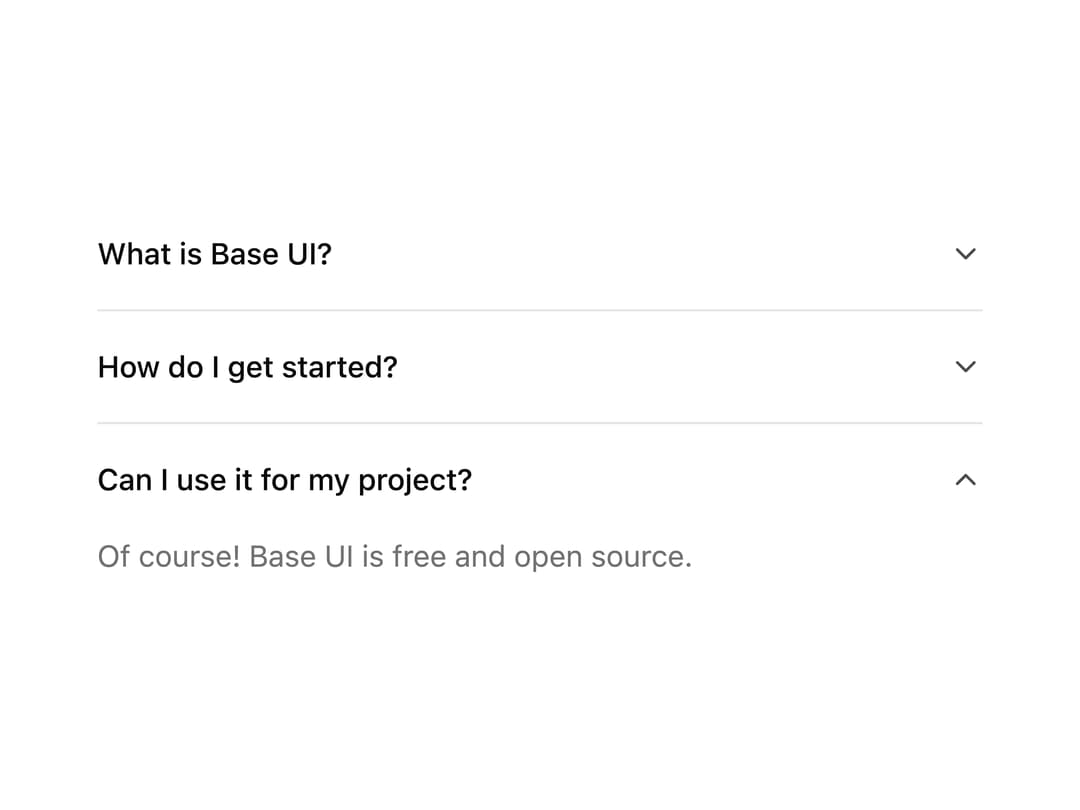 FAQ Accordion preview