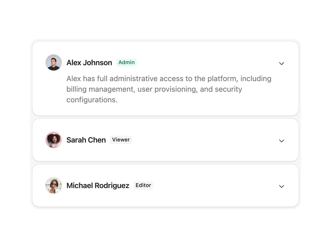 User List Accordion preview