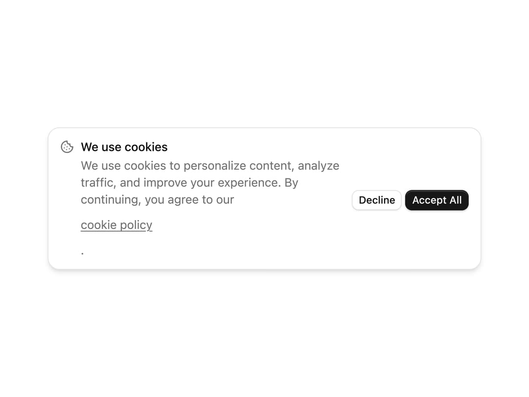 Cookie Consent Banner preview