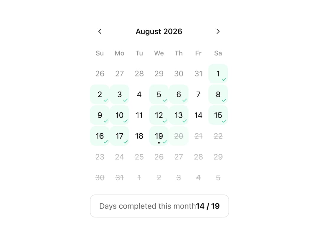Habit Tracker Calendar preview