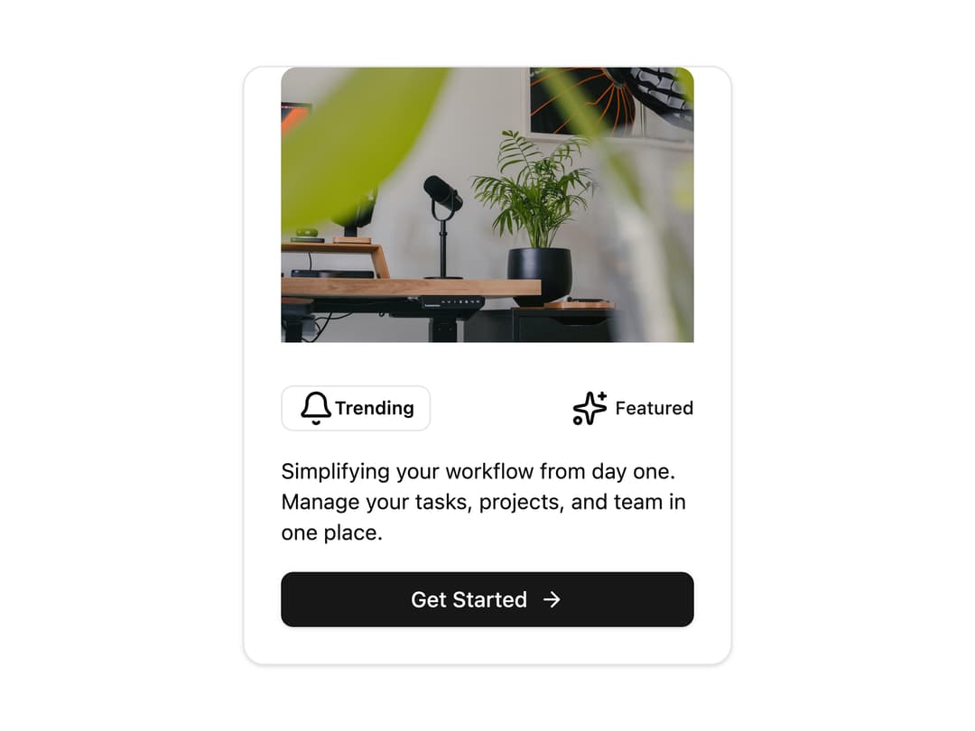 Card with Image preview