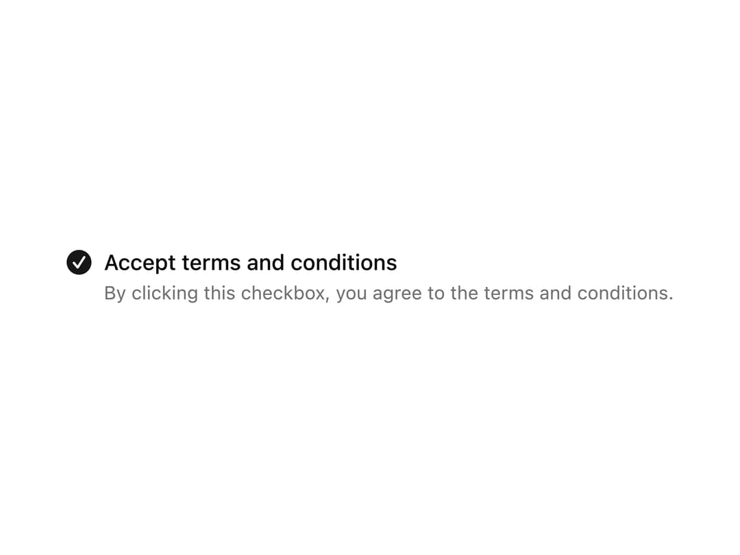 Checkbox with Description preview
