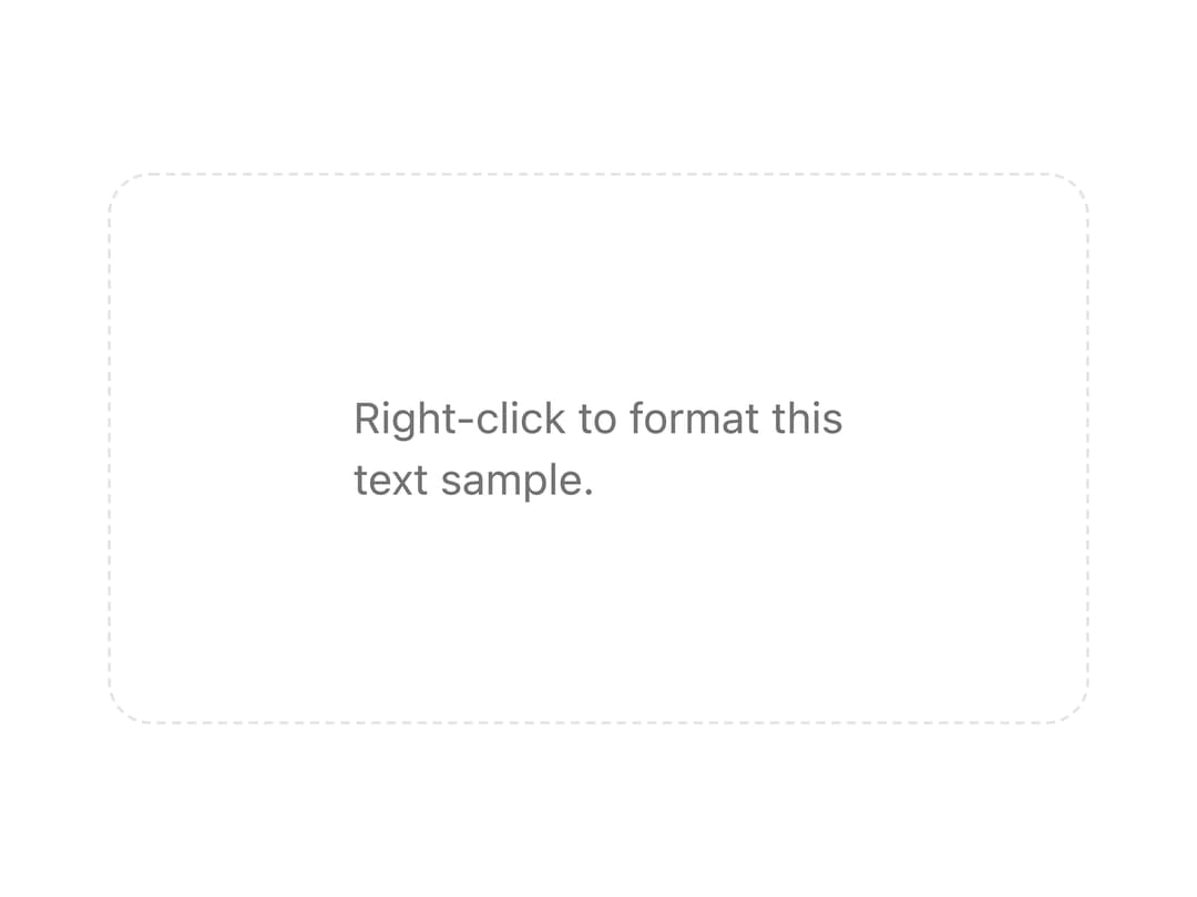 Formatting Context Menu preview