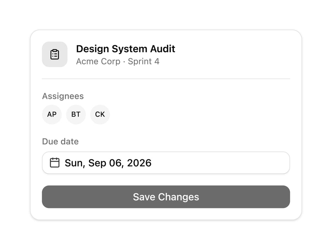 Task Deadline Reschedule Date Picker preview
