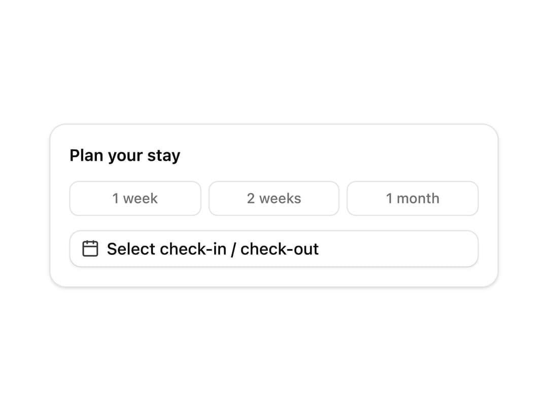 Hotel Stay Date Range Picker preview