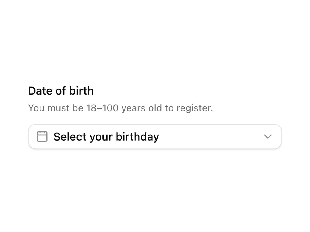 Birthday Date Picker preview