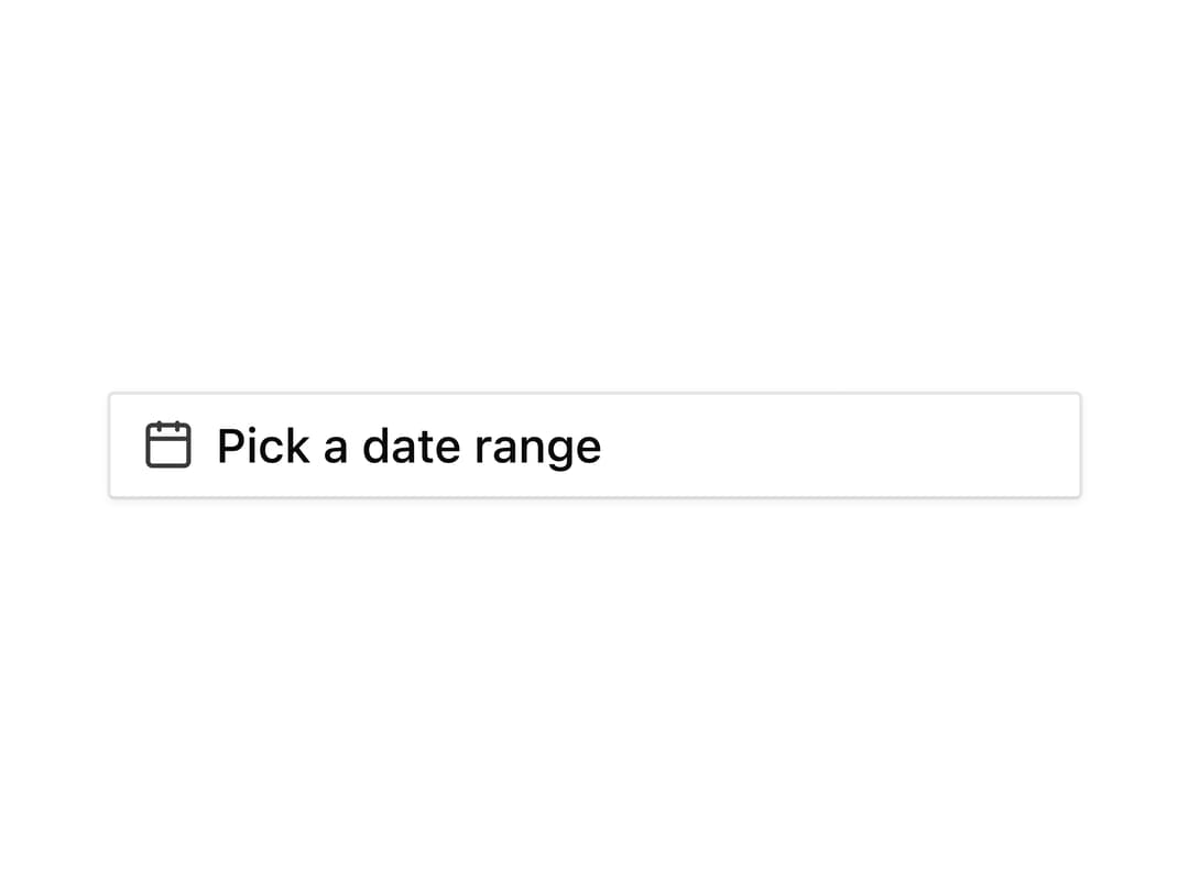 Date Range Picker preview