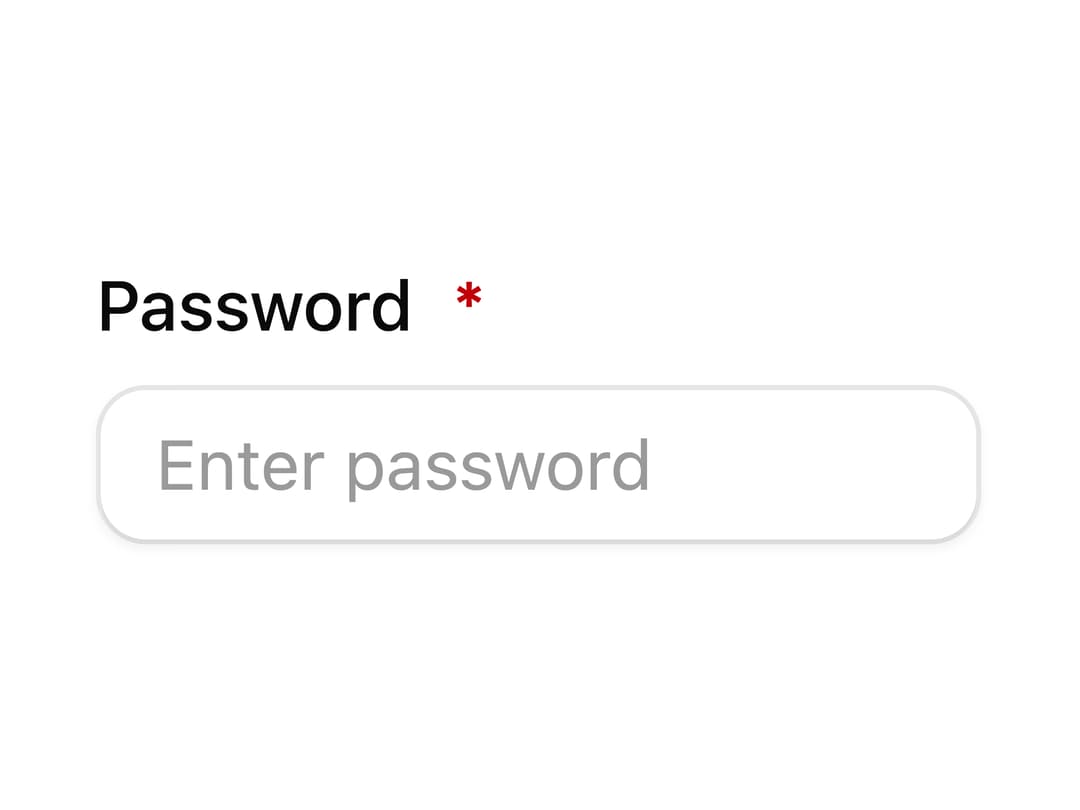 Required Password Field preview
