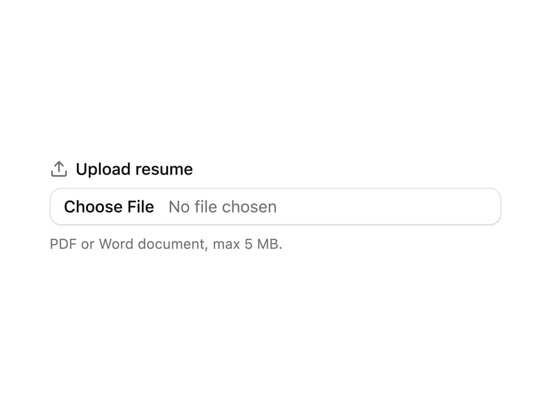 File Upload Field preview