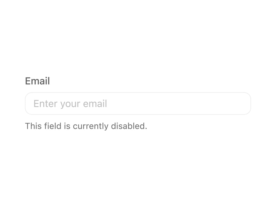 Disabled Field preview