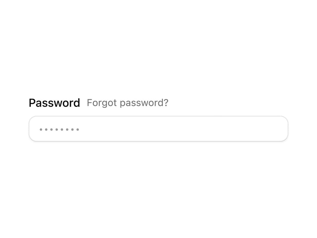 Password Label with Forgot Link preview