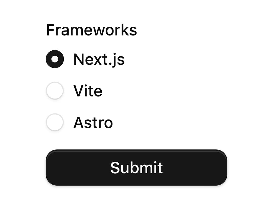 Radio Group Form preview
