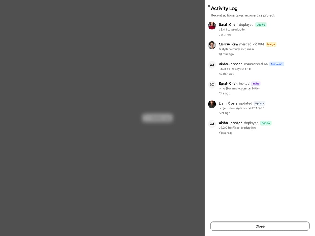 Activity Log Sheet preview
