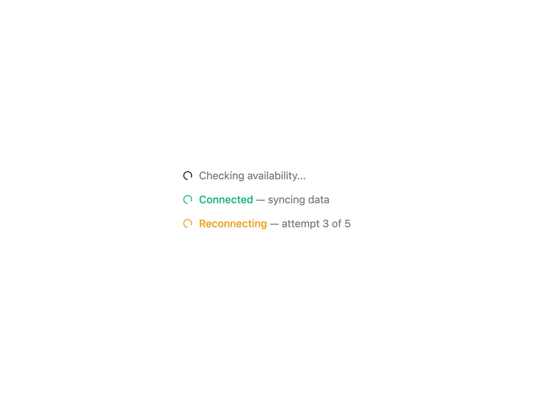 Inline Loading Status preview
