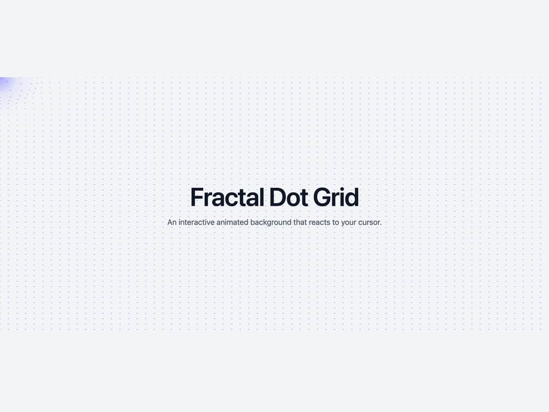 Animated Fractal Dot Grid preview