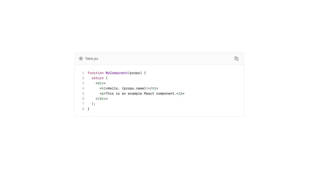 Code Block preview