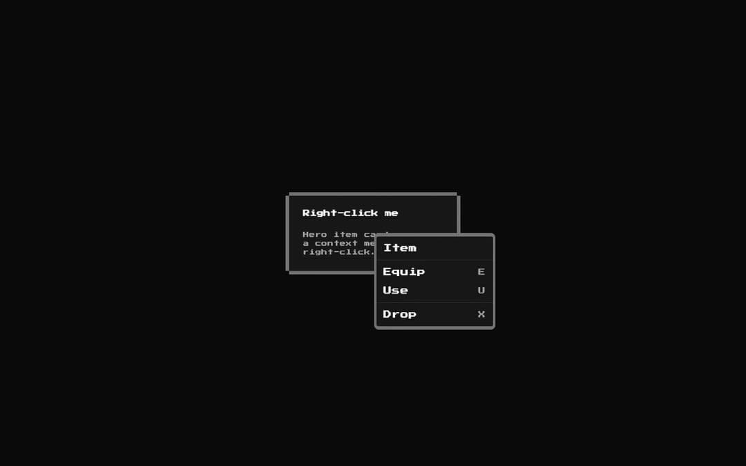 8-bit Context Menu preview
