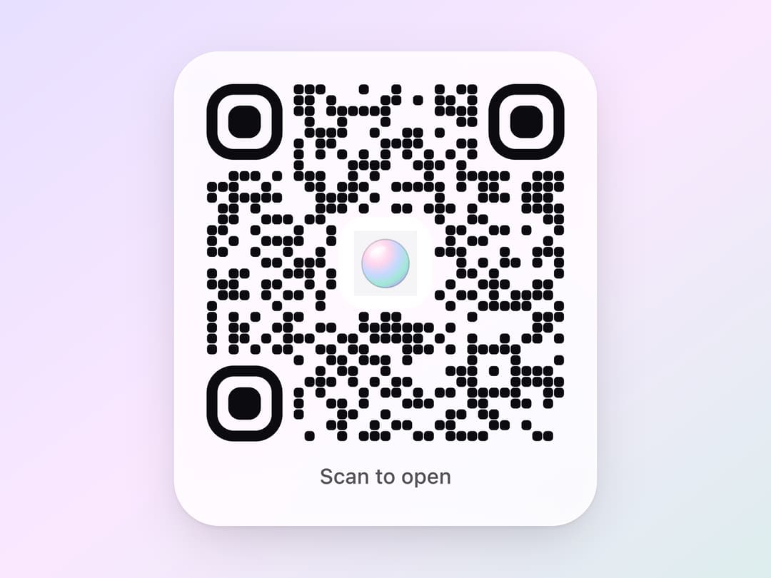 Glass QR Code preview