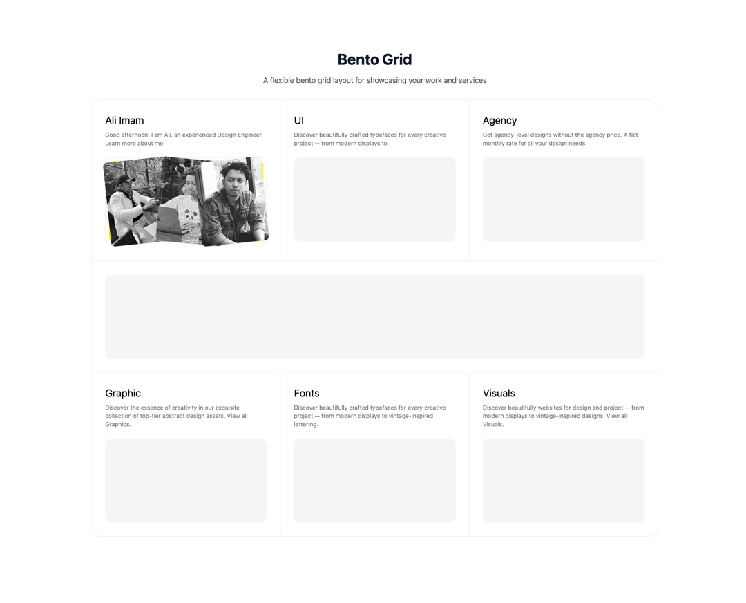 Bento Grid preview