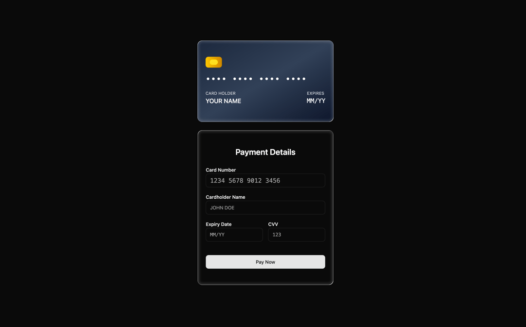 Payment Card preview