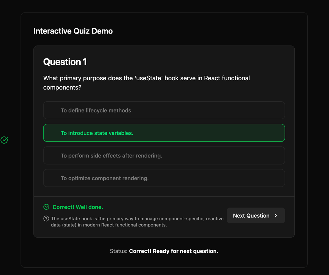 Interactive Quiz preview