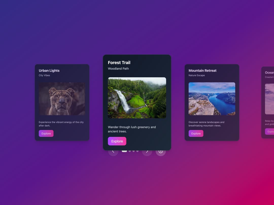 3D cards Slider preview
