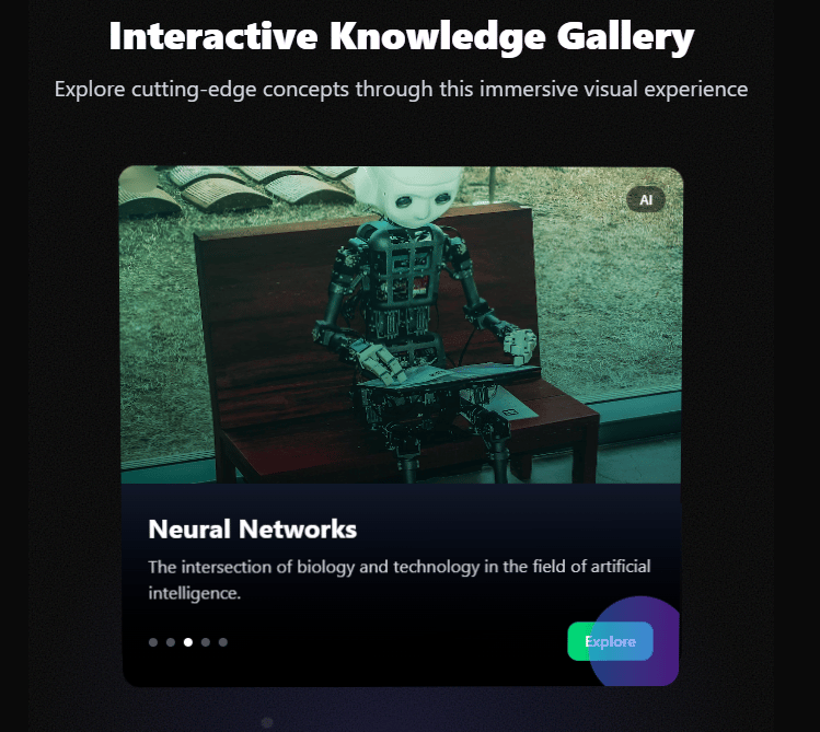 3D Interactive Card Gallery preview