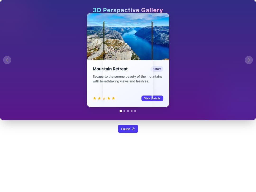 3D Perspective Card preview