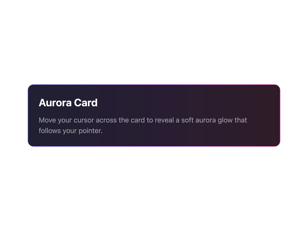 AuroraCard preview