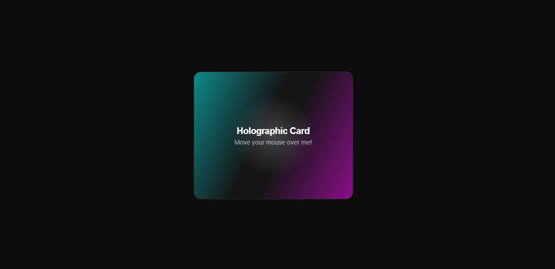 HolographicCard preview
