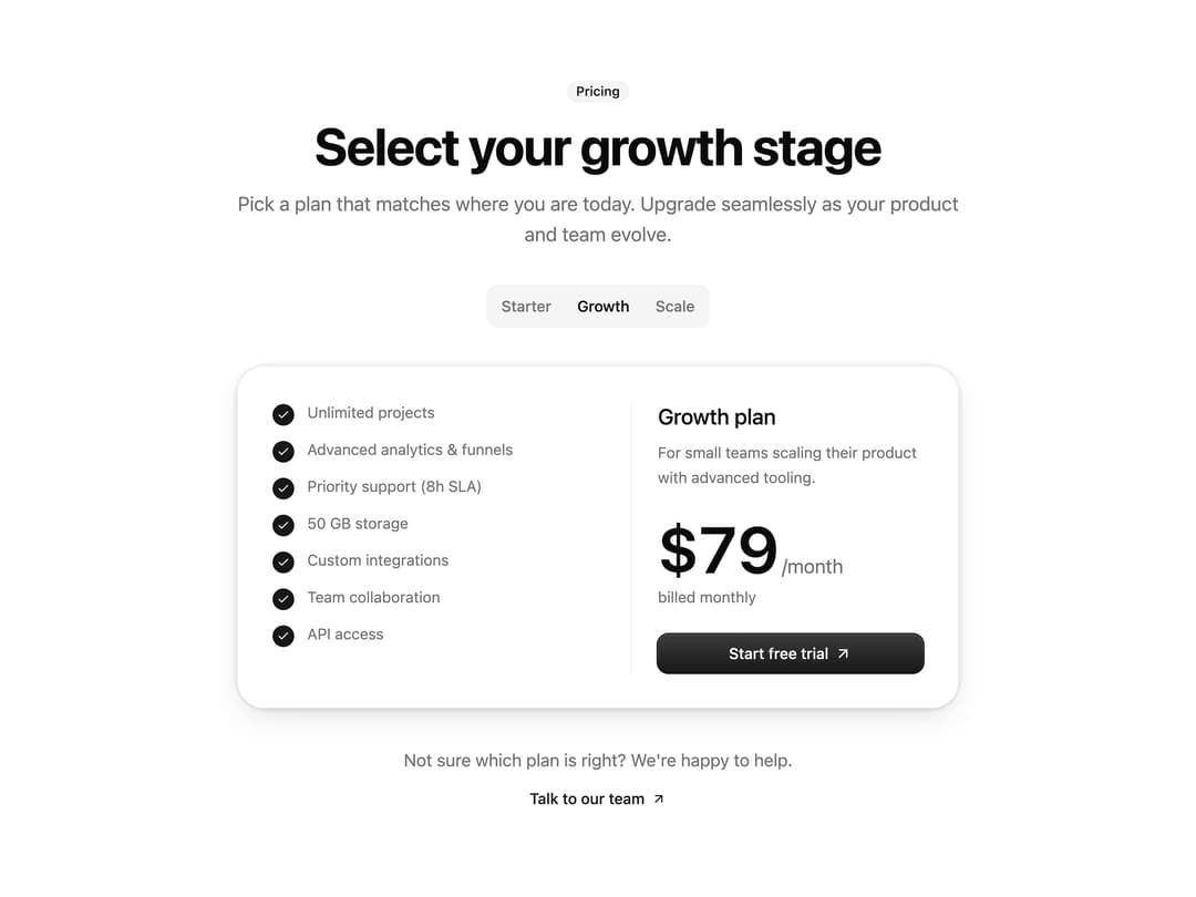 Toggle Pricing Cards preview