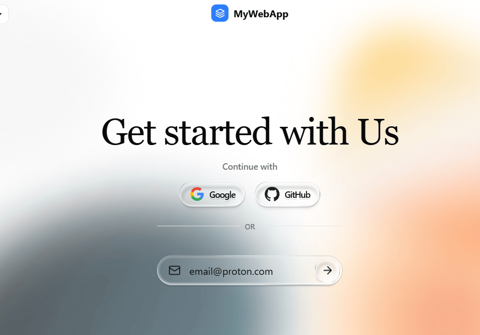 Sign Up preview