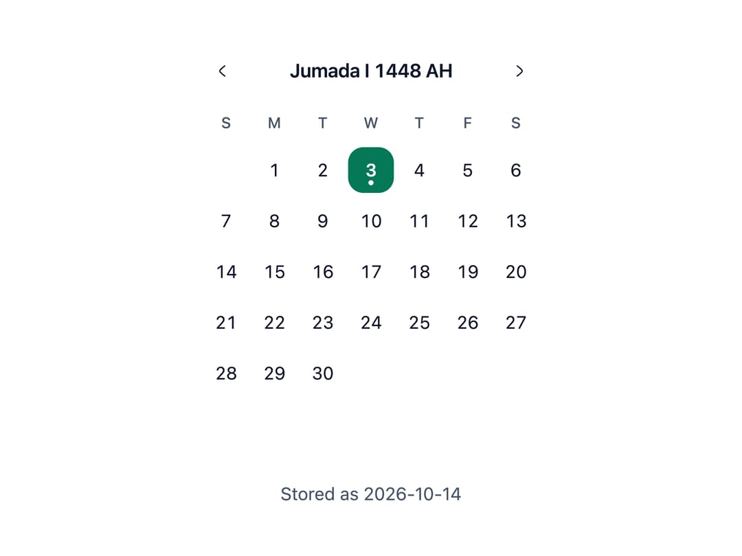 Calendar preview