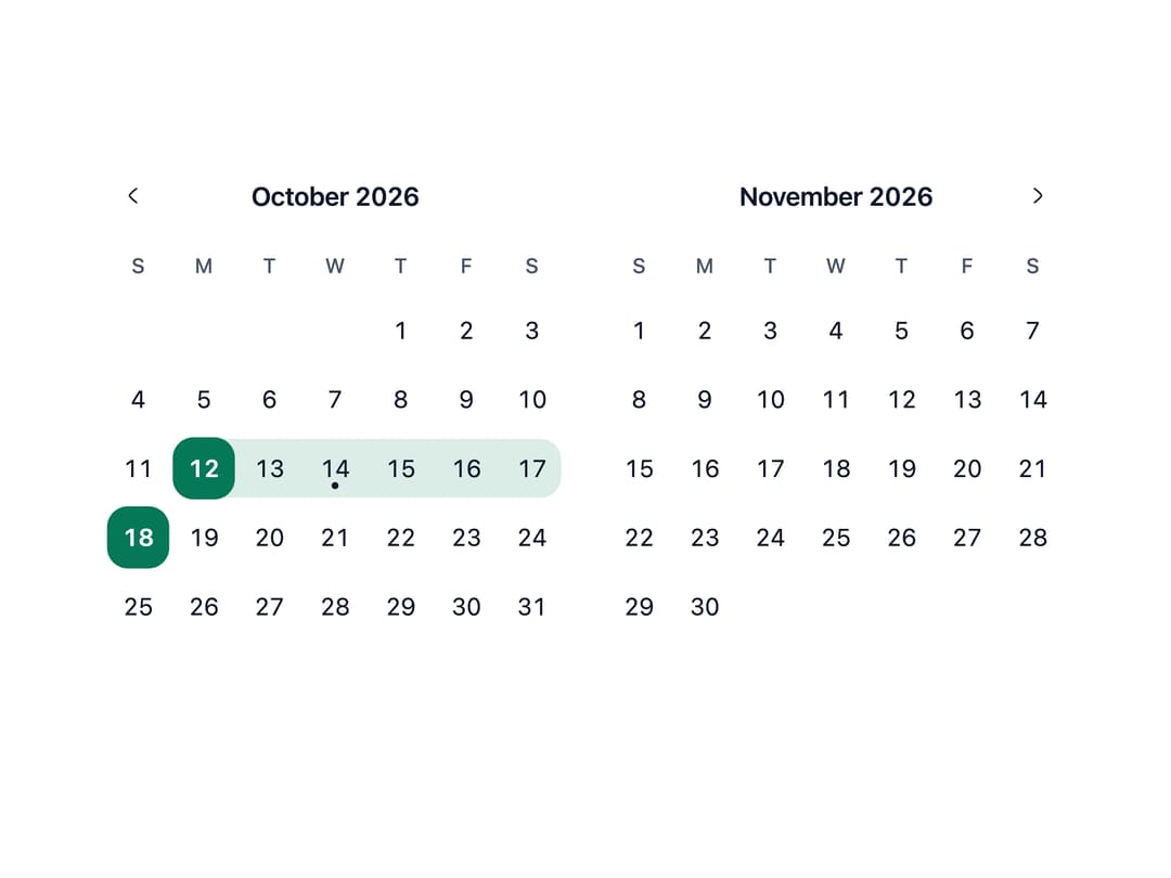 Calendar preview