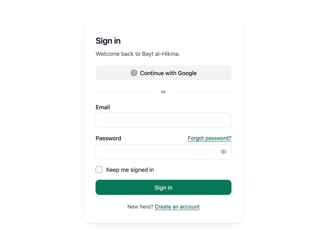 Sign In Auth Card preview