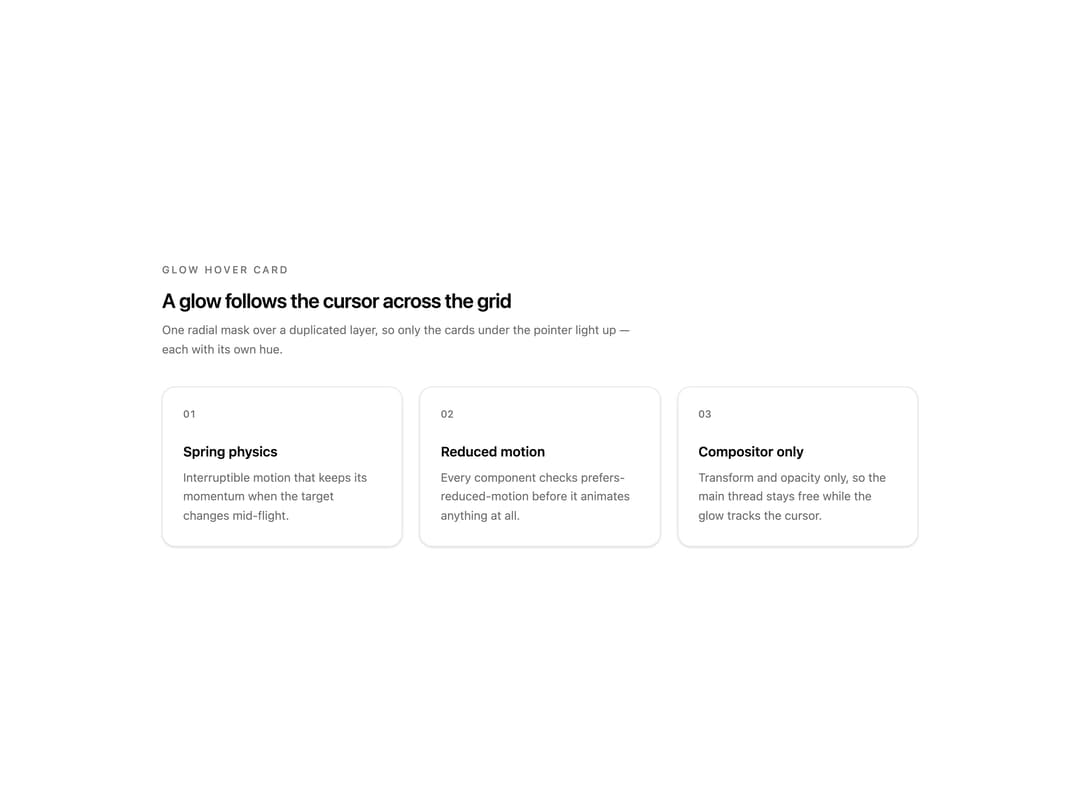 Glow Hover Card preview