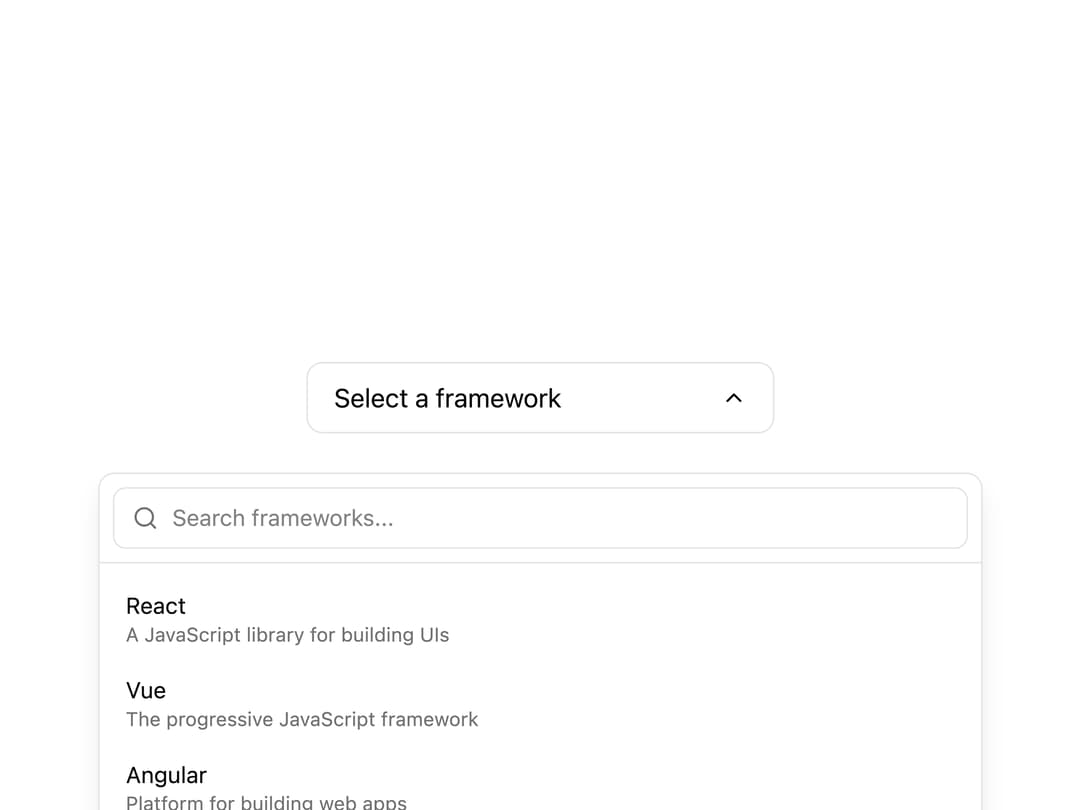 Searchable Dropdown preview