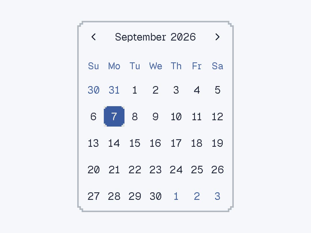 8bit Calendar preview