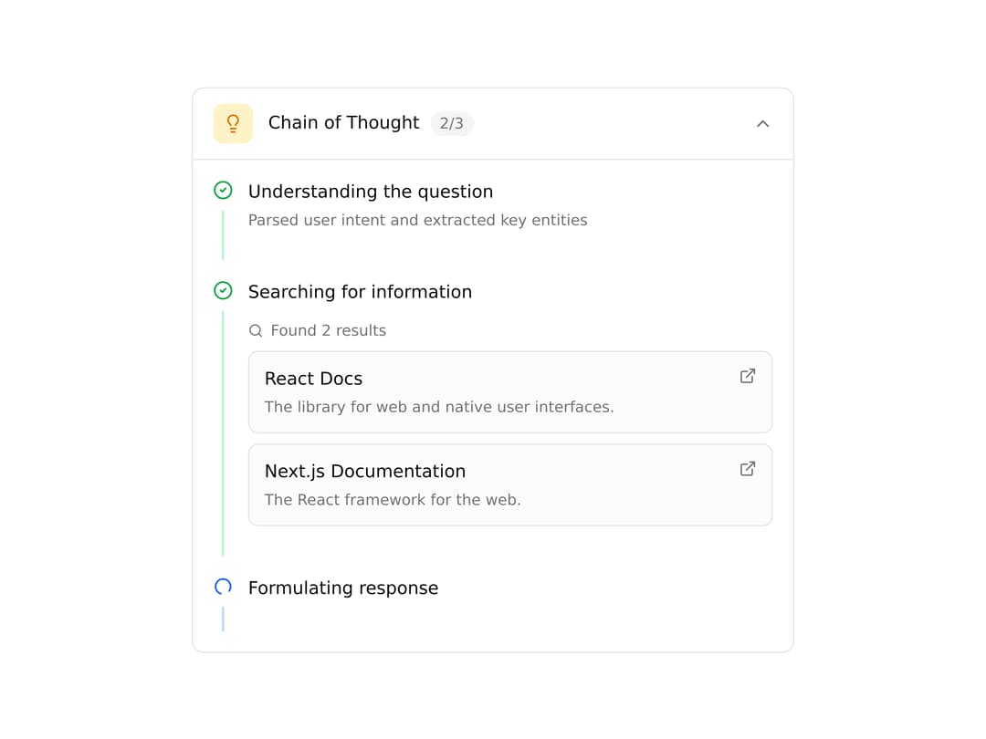 AI Chain of Thought preview