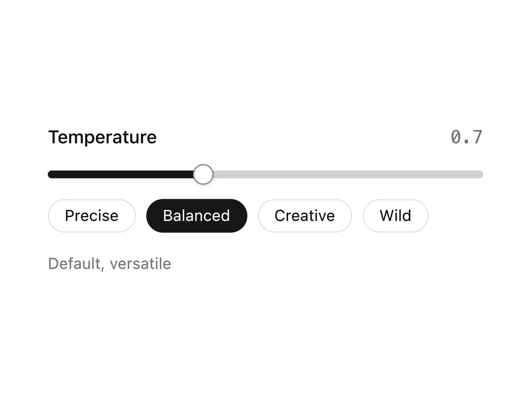 AI Temperature Slider preview