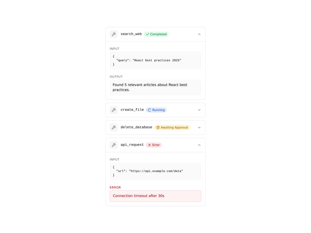 AI Tool Call preview