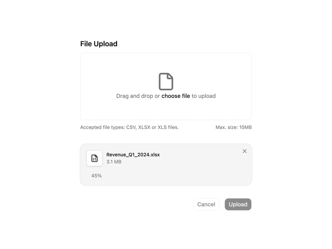 File Upload Drag & Drop preview