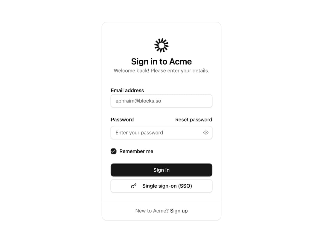 Login with SSO preview