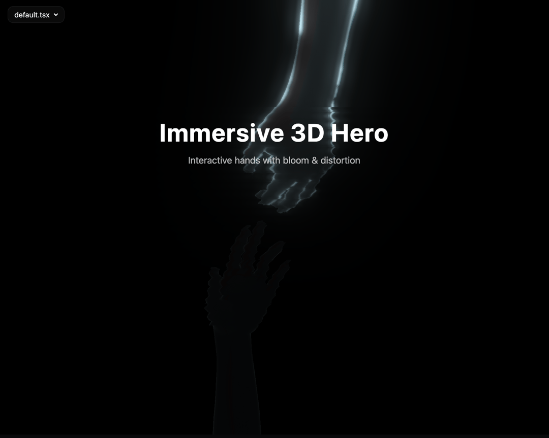 3D Interactive Hero Scene preview
