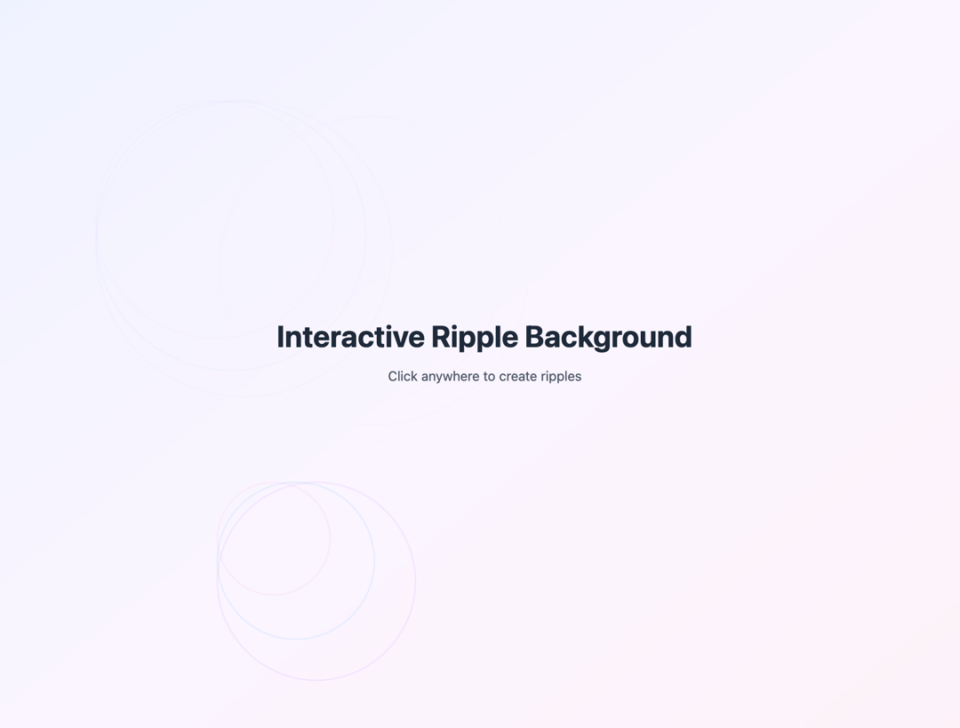 Interactive Ripple Background preview