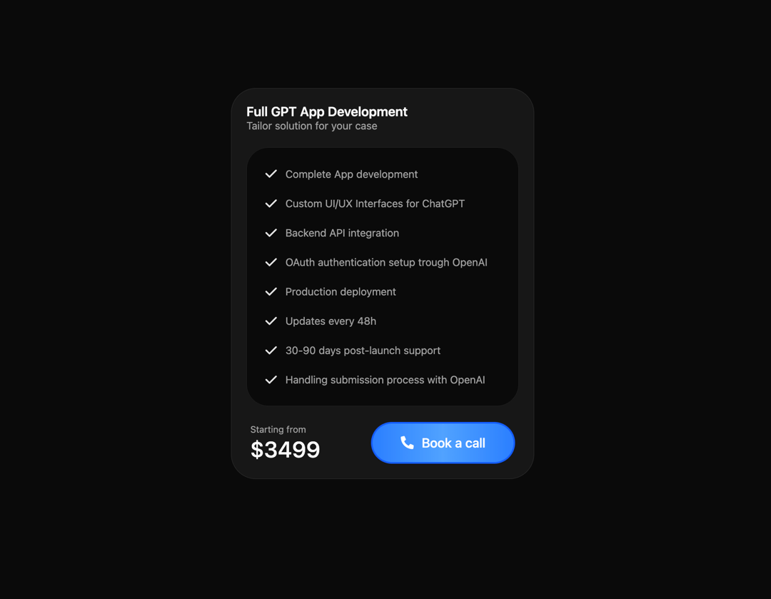 Pricing Card With Features preview