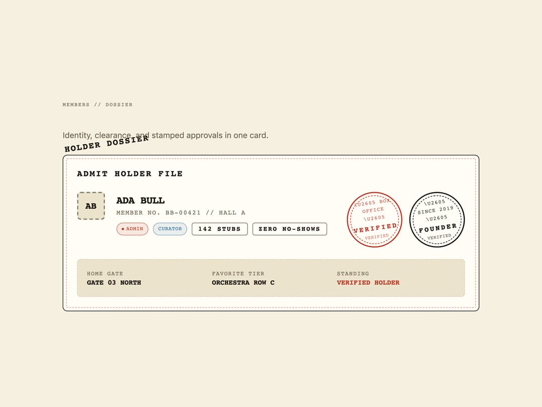 User Profile Dossier preview