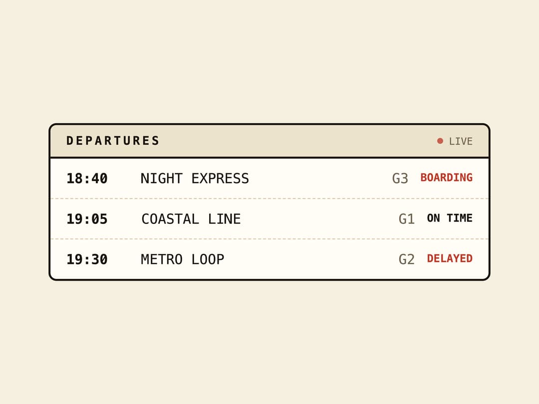 Train Departure Board preview